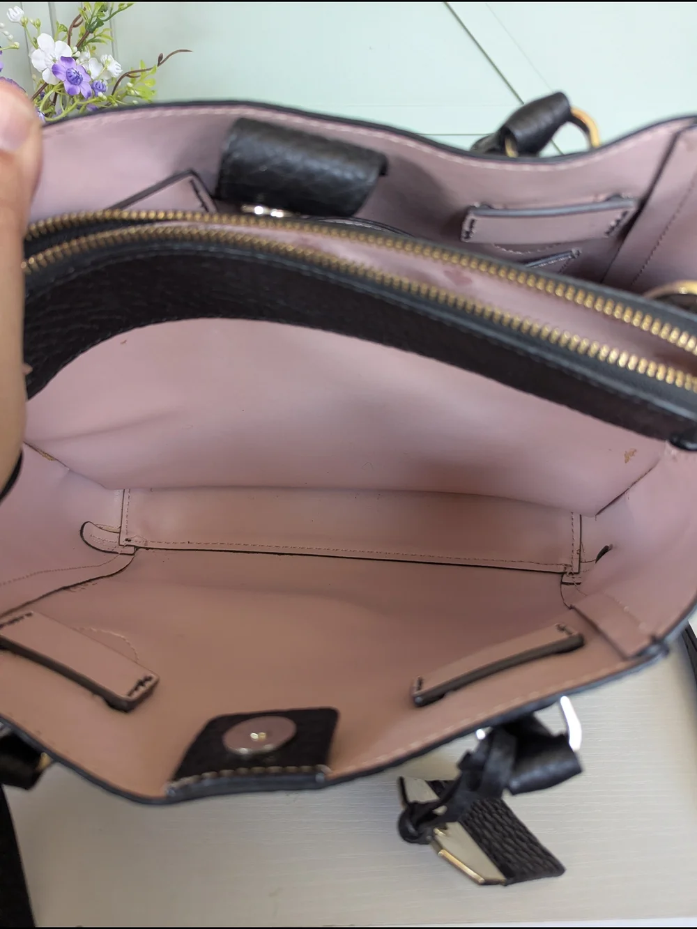 Kate Spade Black Pebbled Leather Satchel Bag